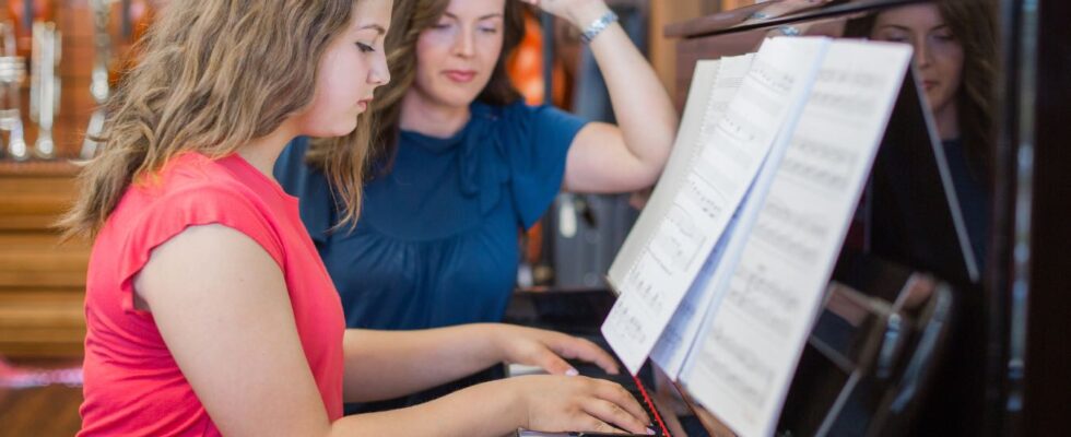 photo d'un cours de piano